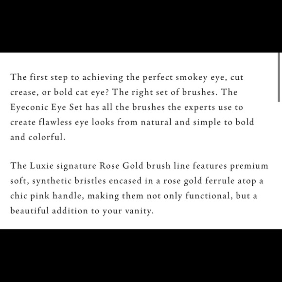 ✨ LUXIE EYECONIC EYE SET - ROSE GOLD ✨ - Picture 8 of 8